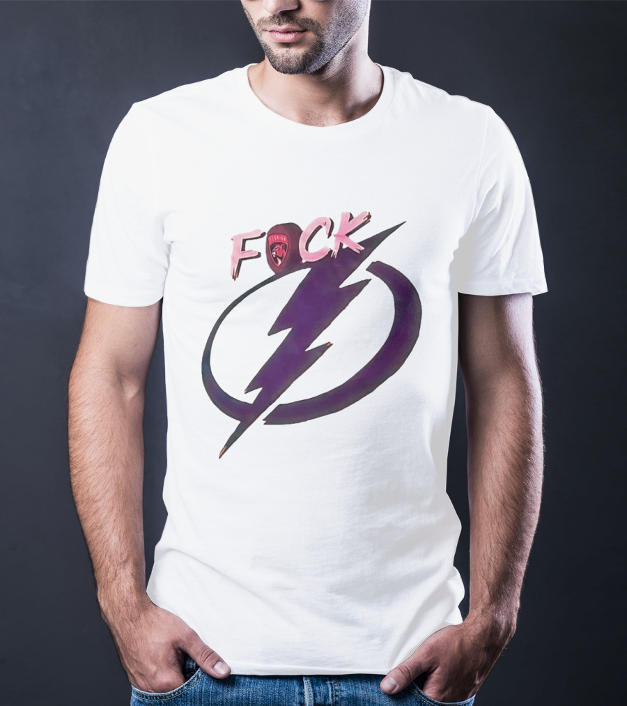 F Panthers Rivalry With Tampa Bay Lightning Lightning Bolt T-Shirt