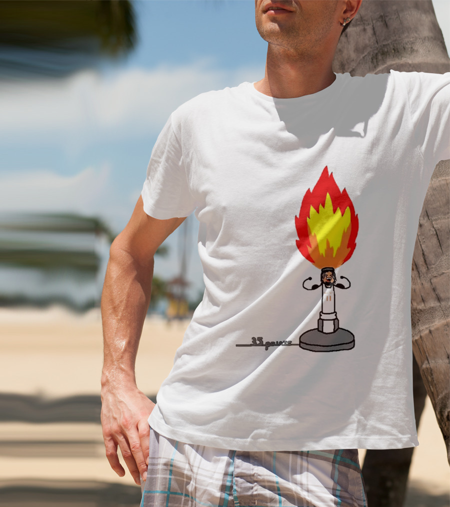 New York Knicks Jalen Brunson 35 Points It's Lit Flame T-Shirt
