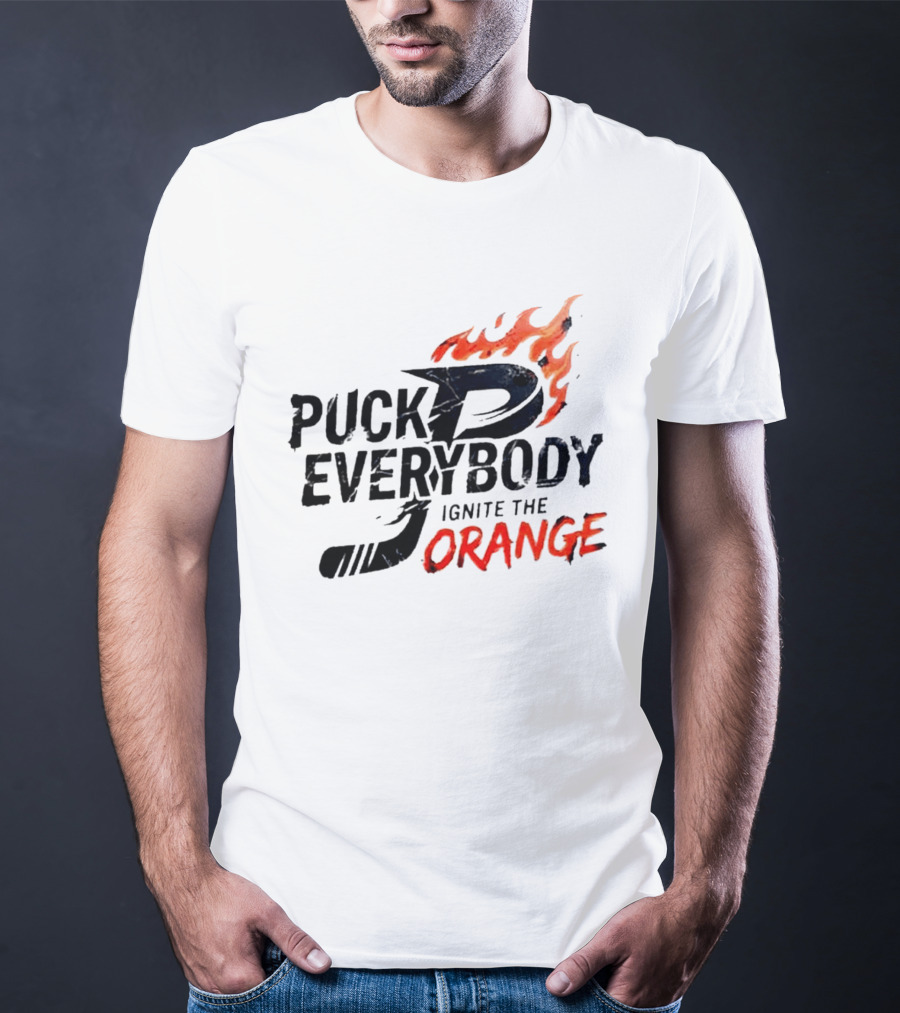 Puck Everybody Ignite The Orange P Fire T-Shirt