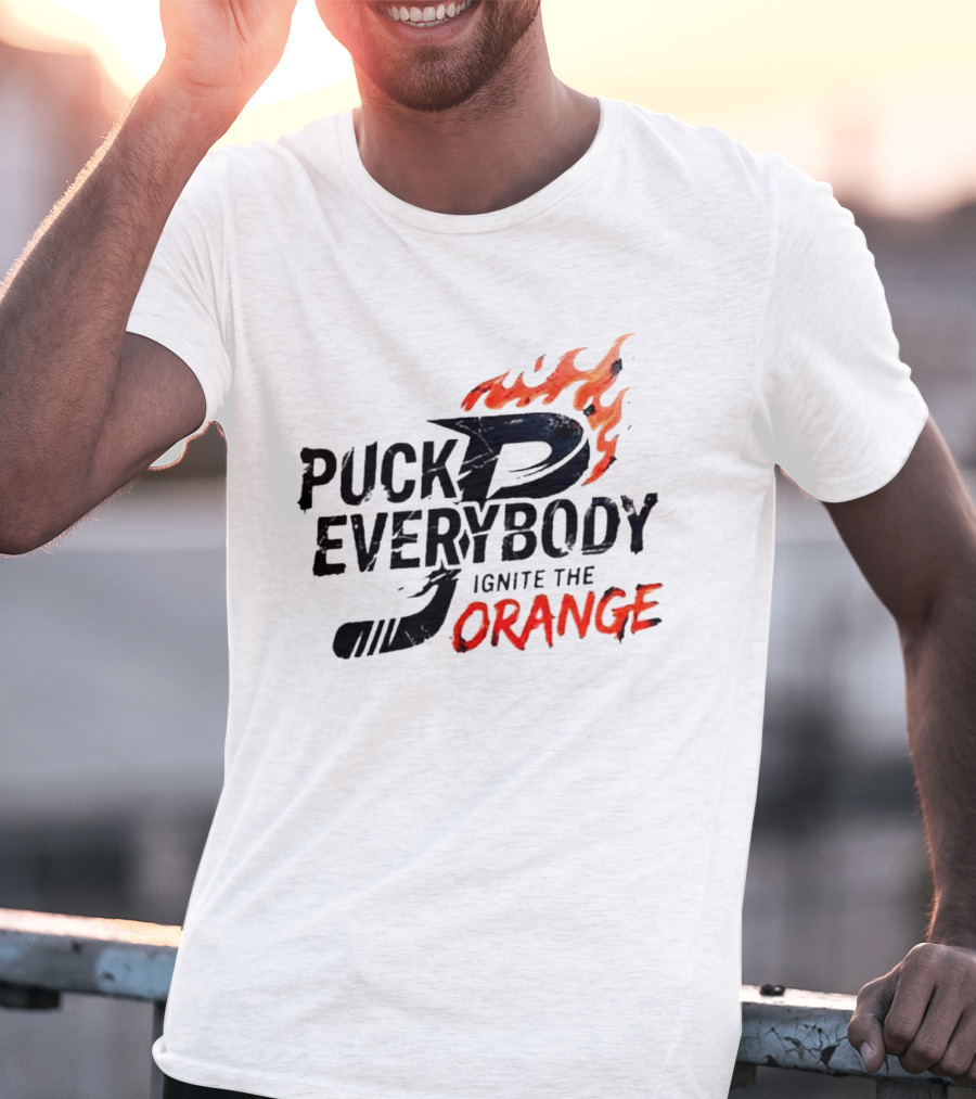 Puck Everybody Ignite The Orange P Fire T-Shirt