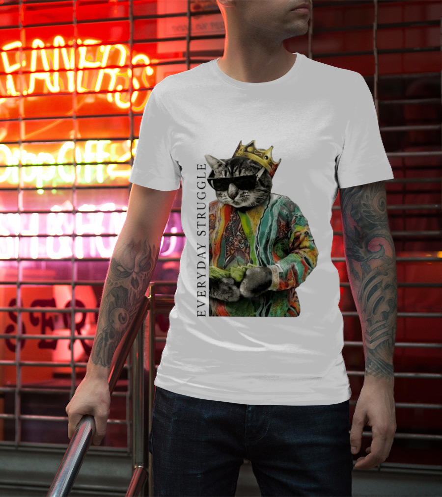 Scottie Barnes Everyday Struggle Cat In Colorful Crowned Outfit T-Shirt