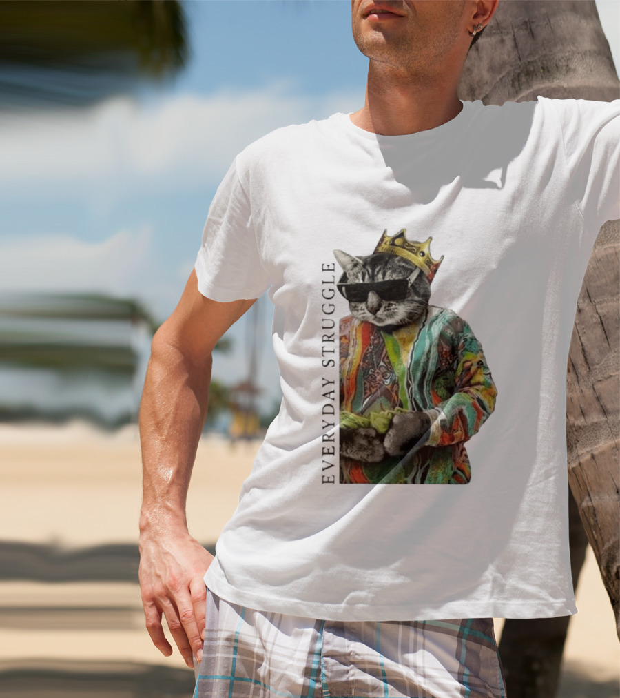 Scottie Barnes Everyday Struggle Cat In Colorful Crowned Outfit T-Shirt