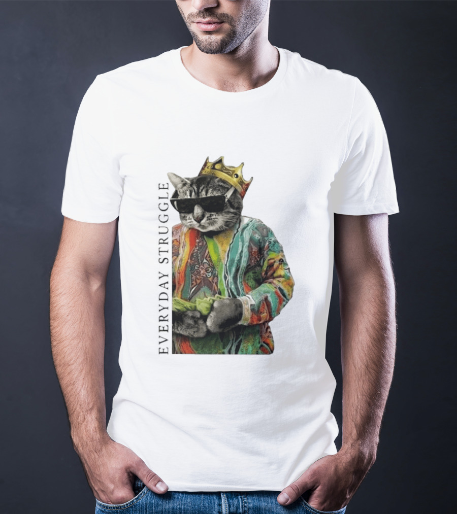 Scottie Barnes Everyday Struggle Cat In Colorful Crowned Outfit T-Shirt