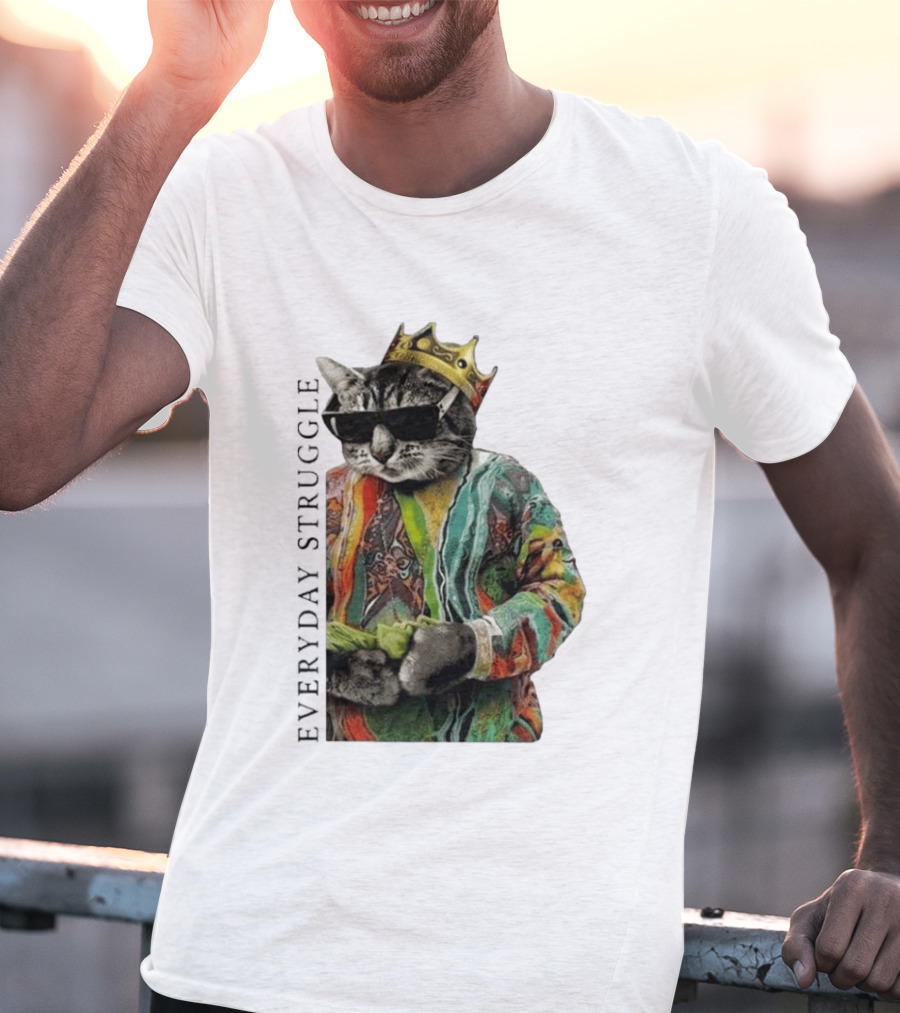 Scottie Barnes Everyday Struggle Cat In Colorful Crowned Outfit T-Shirt