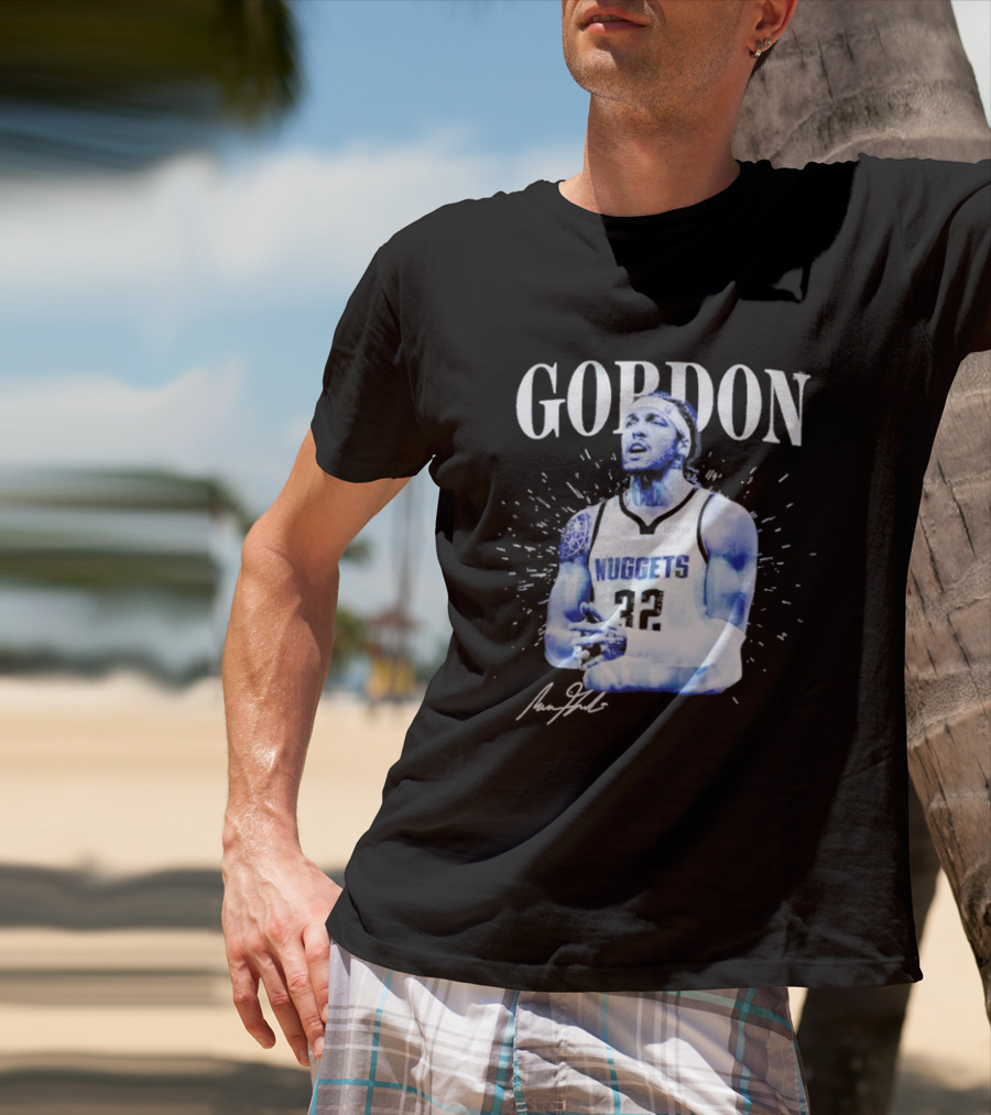 Gordon Aaron Denver Nuggets Basketball Player 50 Signature T-Shirt