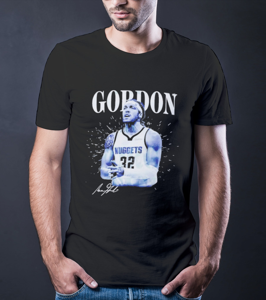 Gordon Aaron Denver Nuggets Basketball Player 50 Signature T-Shirt