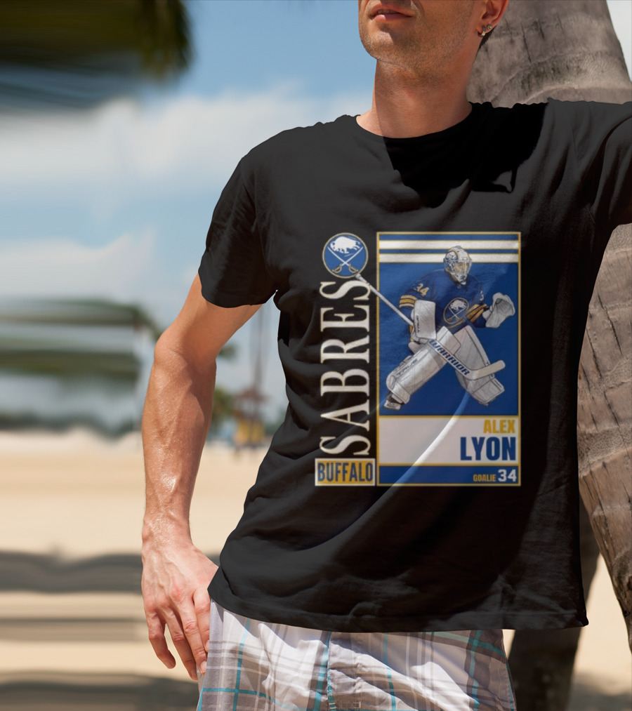 Buffalo Sabres Alex Lyon Goalie 34 Hockey T-Shirt