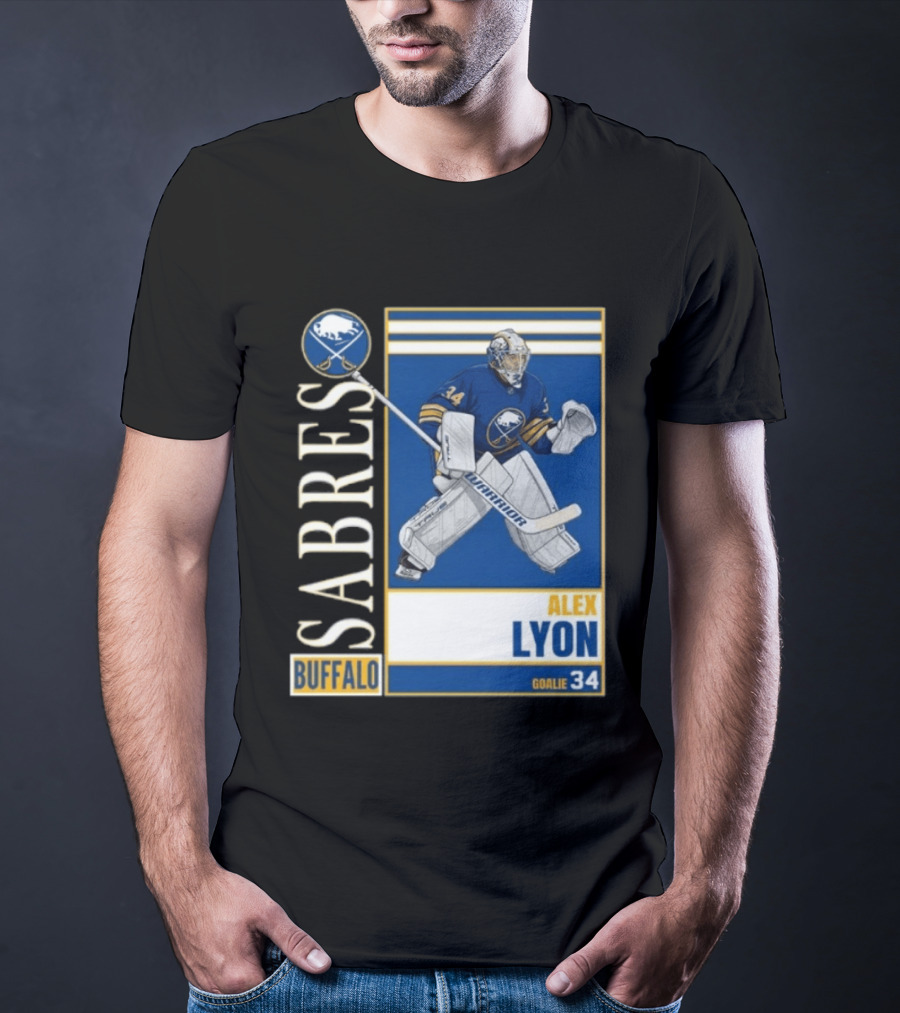 Buffalo Sabres Alex Lyon Goalie 34 Hockey T-Shirt