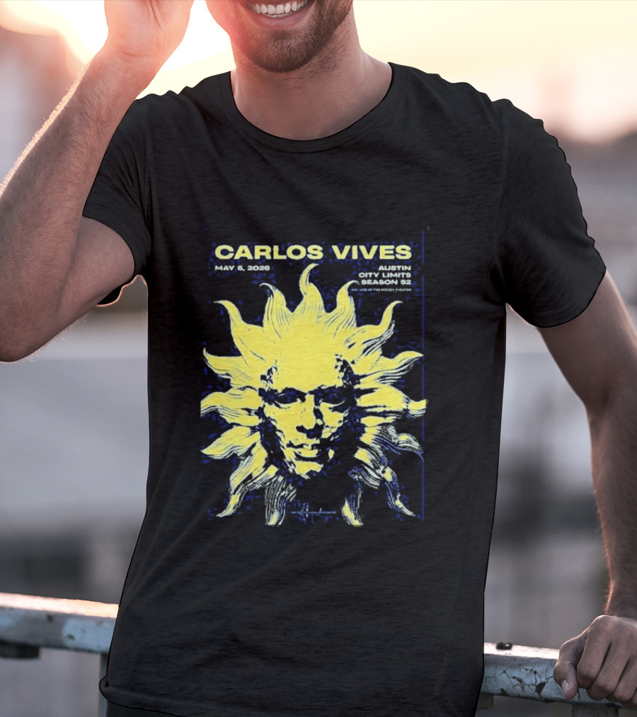 Carlos Vives May 05 2026 Austin Texas Concert Sun T-Shirt