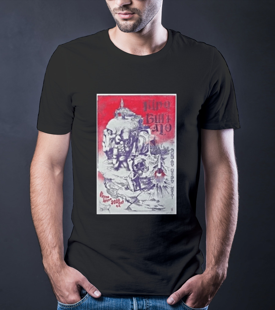 King Buffalo Vienna Arena May 4 2026 Concert Art Featuring Surreal Imagery And Space T-Shirt