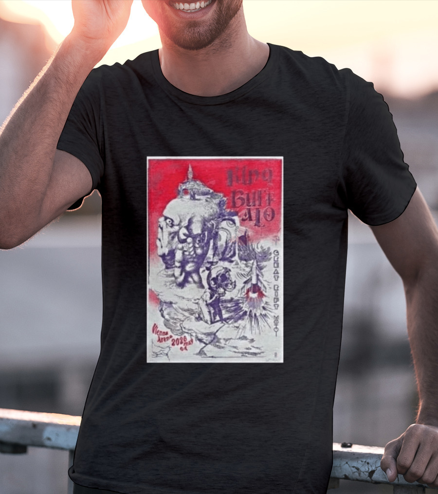 King Buffalo Vienna Arena May 4 2026 Concert Art Featuring Surreal Imagery And Space T-Shirt