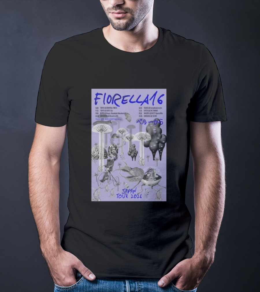 FIORELLA 16 Japan Tour 2026 Tokyo Osaka Kyoto Nagoya Sendai Shizuoka Psychedelic T-Shirt