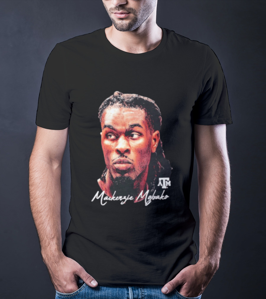 Texas A&M Aggies Mackenzie Mgbako NCAA Basketball Game Face T-Shirt