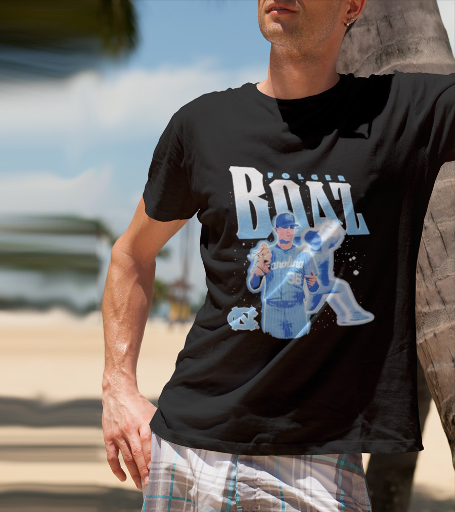 Folger Boaz Carolina Tar Heels Baseball 36 North Carolina Illustrated T-Shirt
