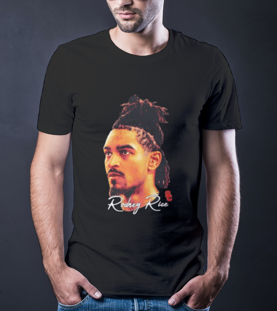Rodney Rice USC Trojans NCAA Men's Basketball Game Face T-Shirt