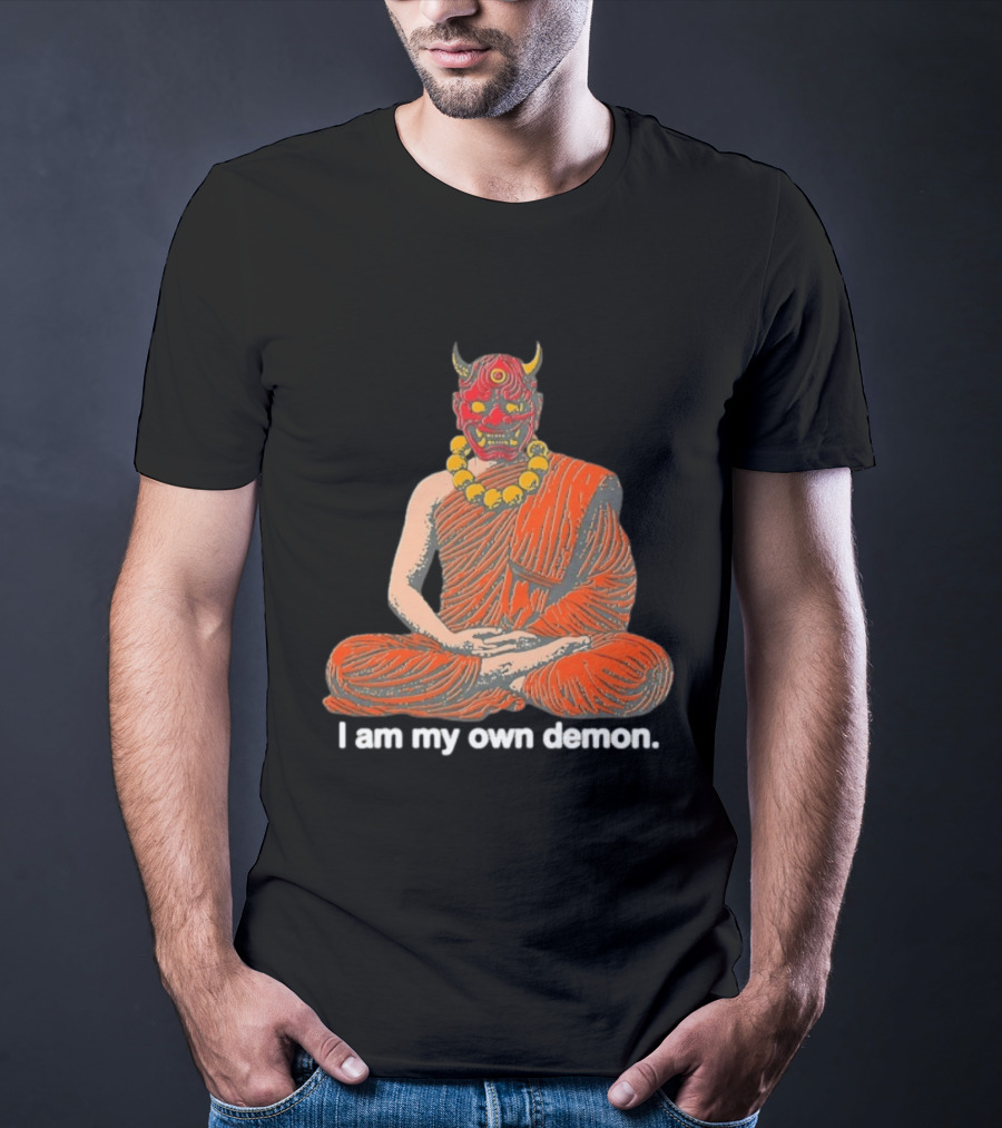 I Am My Own Demon Buddhist Mask Meditation T-Shirt