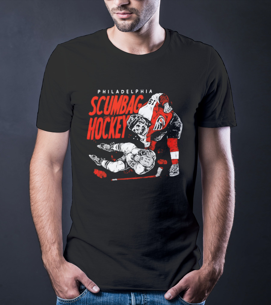 Philadelphia Scumbag Hockey Skeleton Garnet Hathaway NHL 2026 T-Shirt