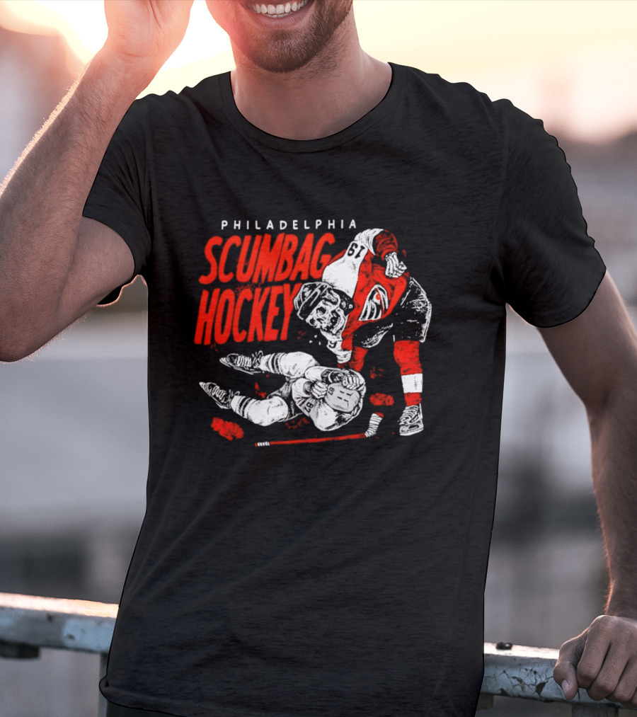 Philadelphia Scumbag Hockey Skeleton Garnet Hathaway NHL 2026 T-Shirt