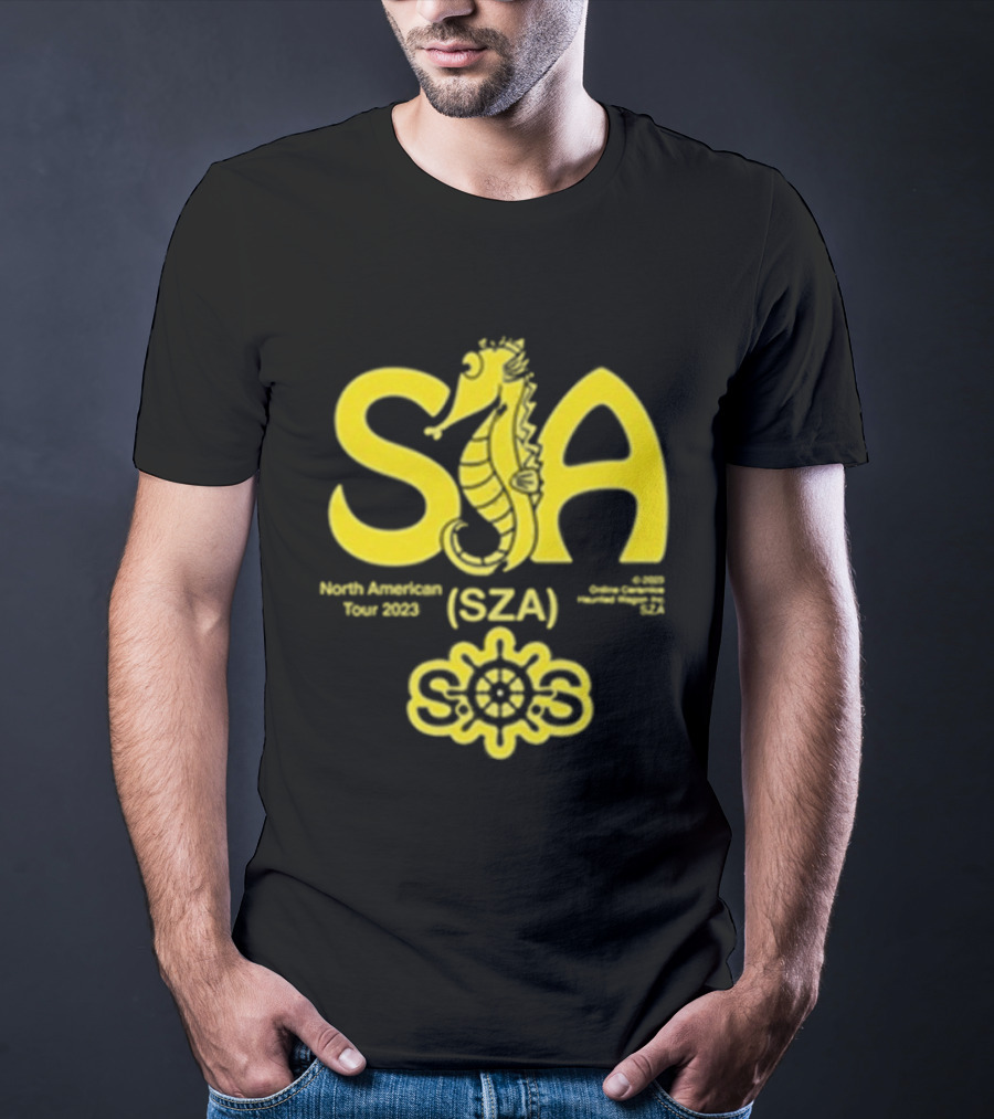 Sza Seahouse North American Tour 2023 Seahorse Sos T-Shirt