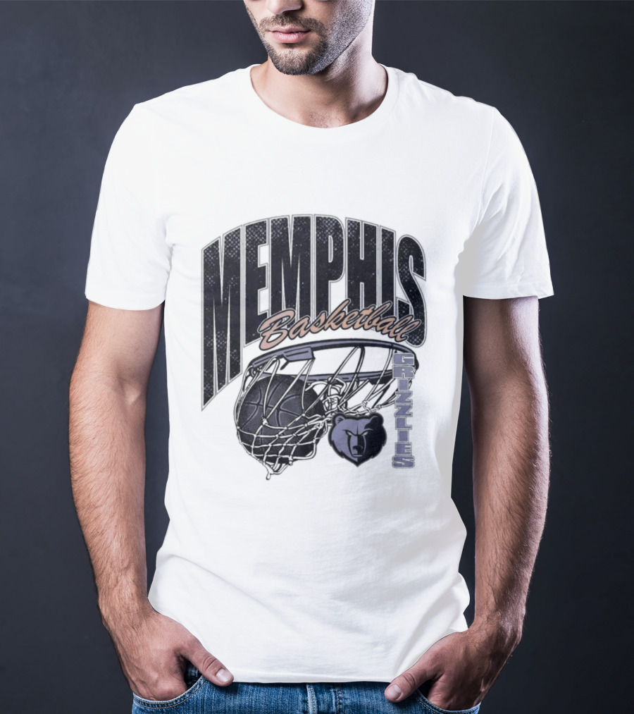 Memphis Basketball Swish With Bear And Hoop T-Shirt