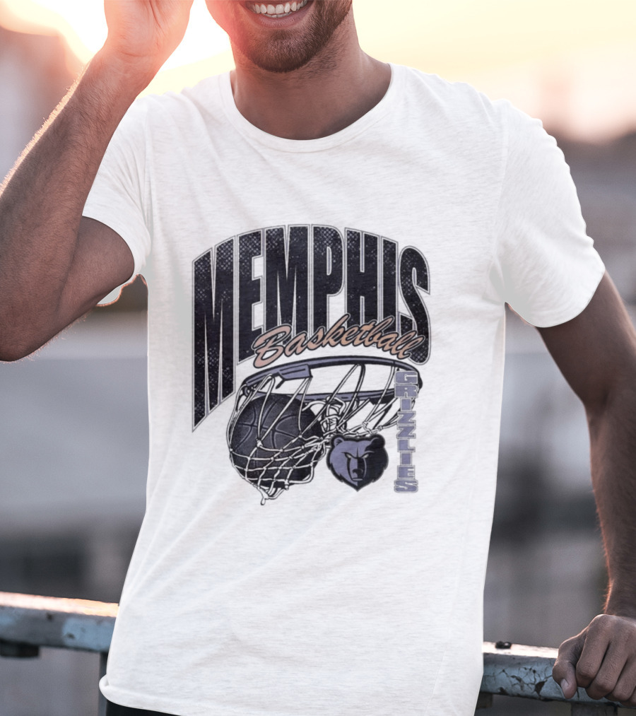 Memphis Basketball Swish With Bear And Hoop T-Shirt