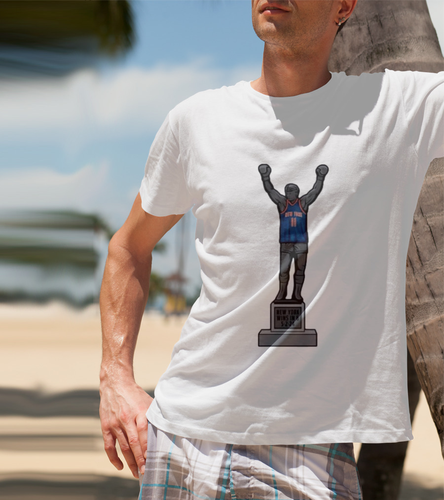 Jalen Brunson 11 New York Wins In 6 5 2 24 Bobblehead Knicks T-Shirt