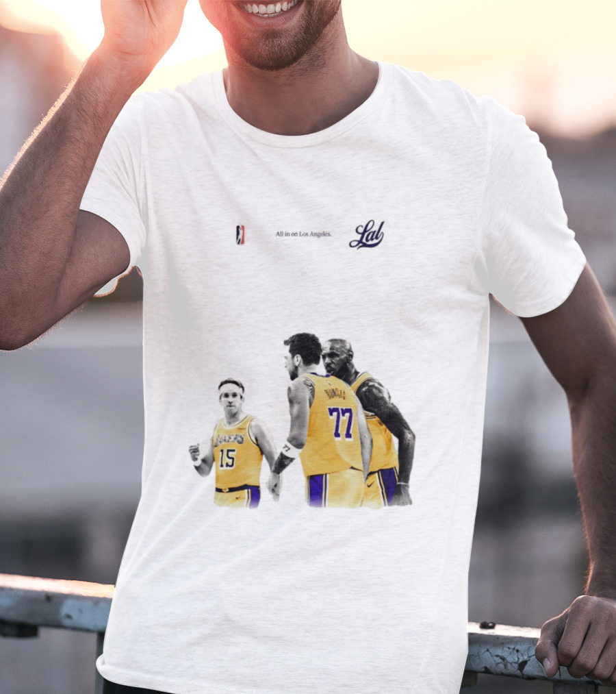 LeBron James Austin Reaves Luka Doncic Lakers Ring Season 2026 Los Angeles NBA Championship Dream Team T-Shirt