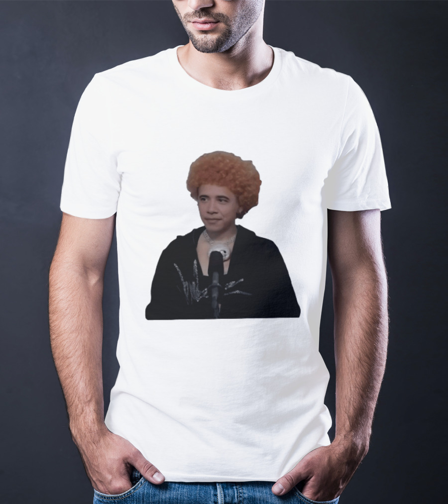 Obama Spice Meme Satirical Icon With Afro Wig T-Shirt