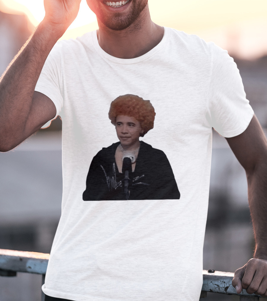 Obama Spice Meme Satirical Icon With Afro Wig T-Shirt