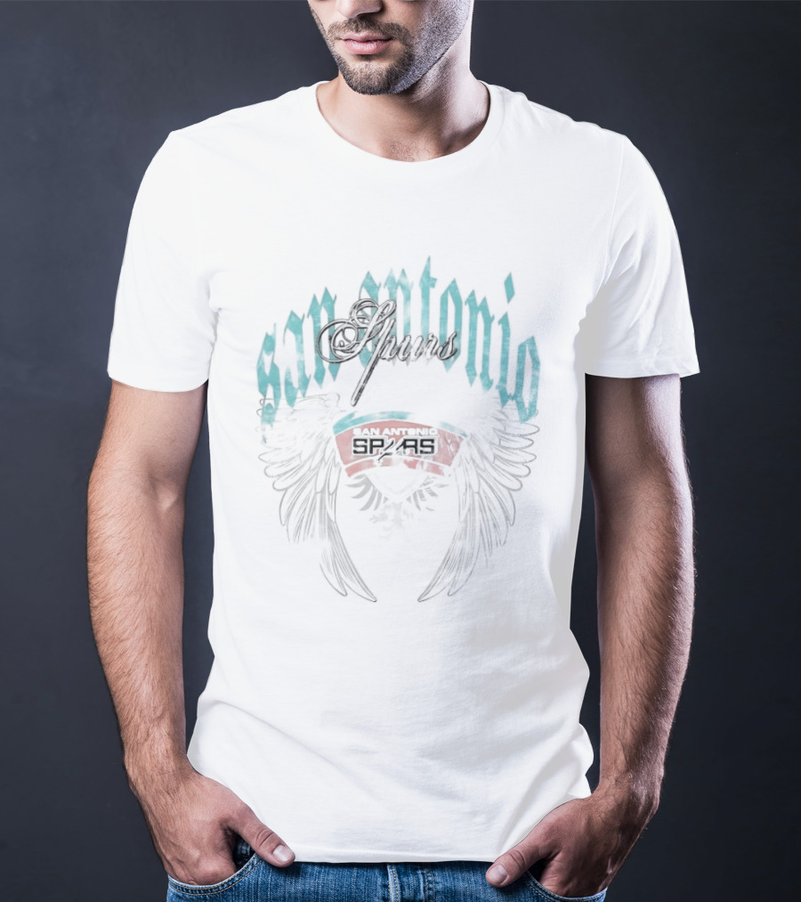 San Antonio Spurs Old English Classic Vintage Winged T-Shirt