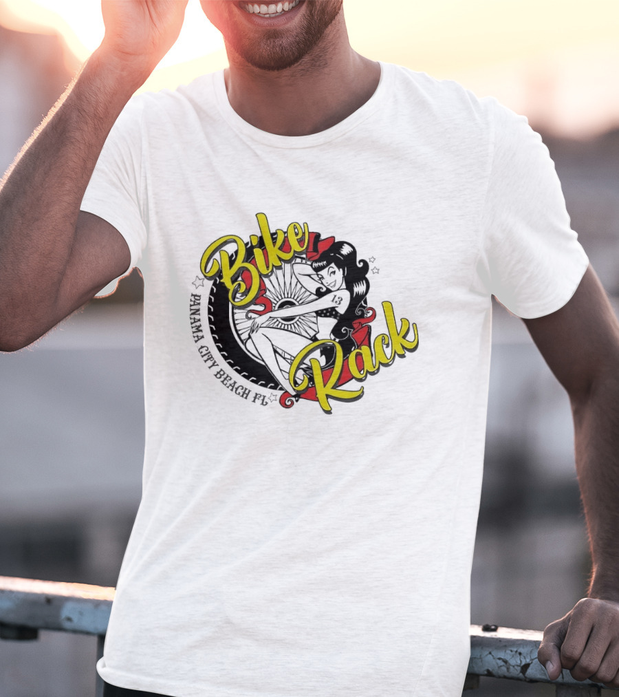 The Bike Rack Panama City Beach Florida Vintage Cycling T-Shirt