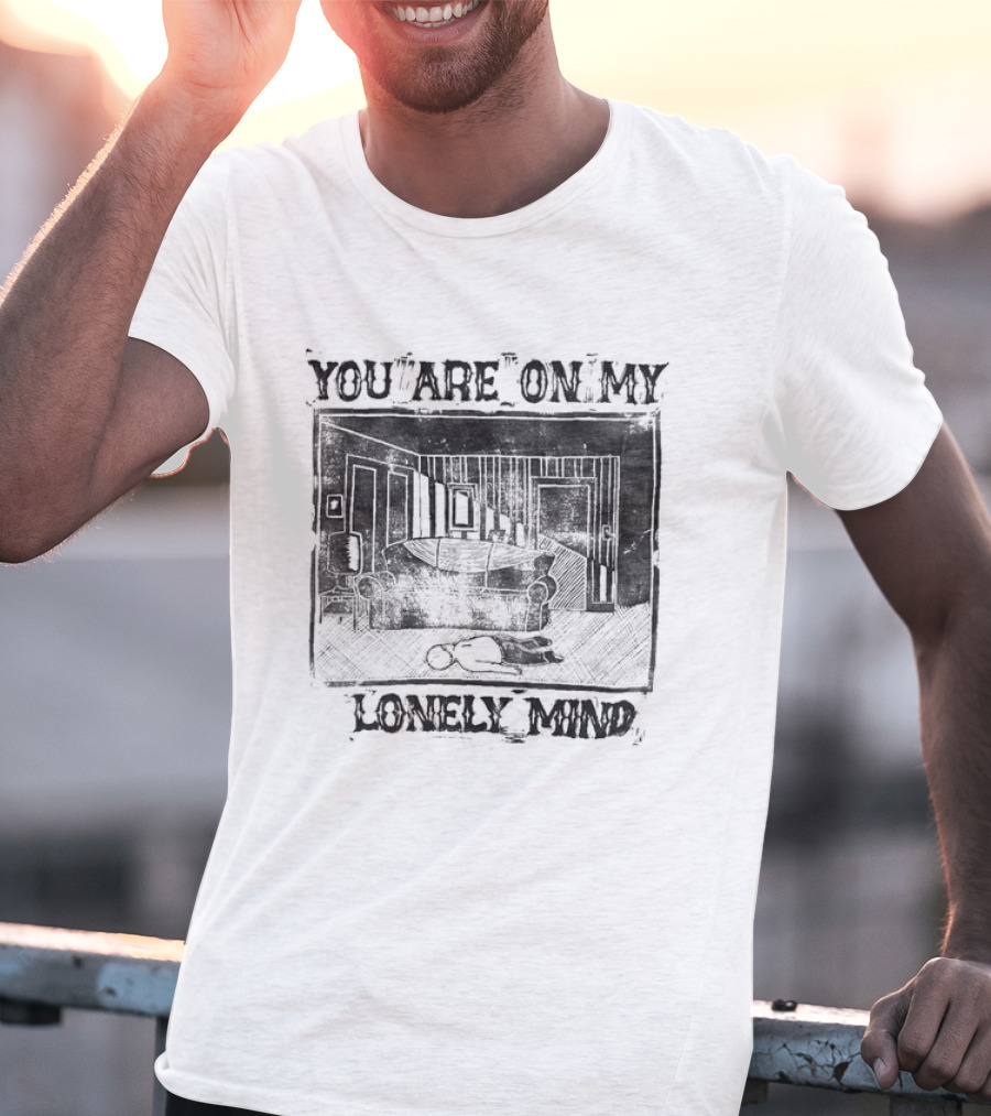 You Are On My Lonely Mind Vintage Country House Scene T-Shirt
