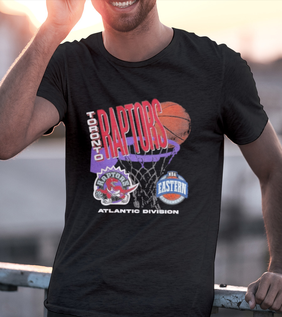 Toronto Raptors 90s Hardwood Classics Atlantic Division Eastern Basketball T-Shirt
