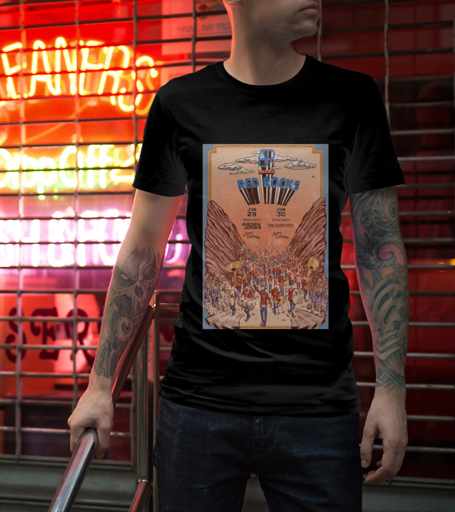 AJR Live At Red Rocks June 29 30 2026 Morrison CO Featuring Red Rocks With Special Guests Ardern Jones The Happy Fits T-Shirt
