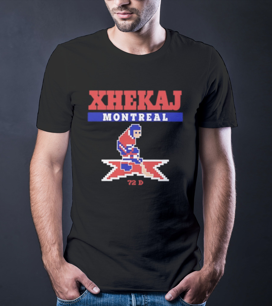 Xhekaj Montreal Canadiens 72 D Retro Hockey Player Pixel T-Shirt