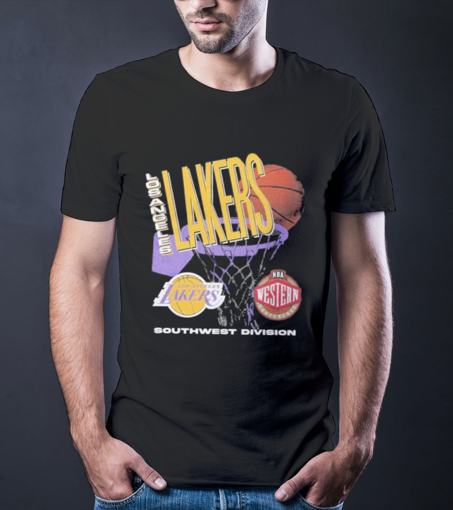 Los Angeles Lakers Southwest Division 90s Basketball Western Conference T-Shirt