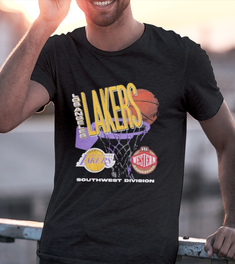 Los Angeles Lakers Southwest Division 90s Basketball Western Conference T-Shirt