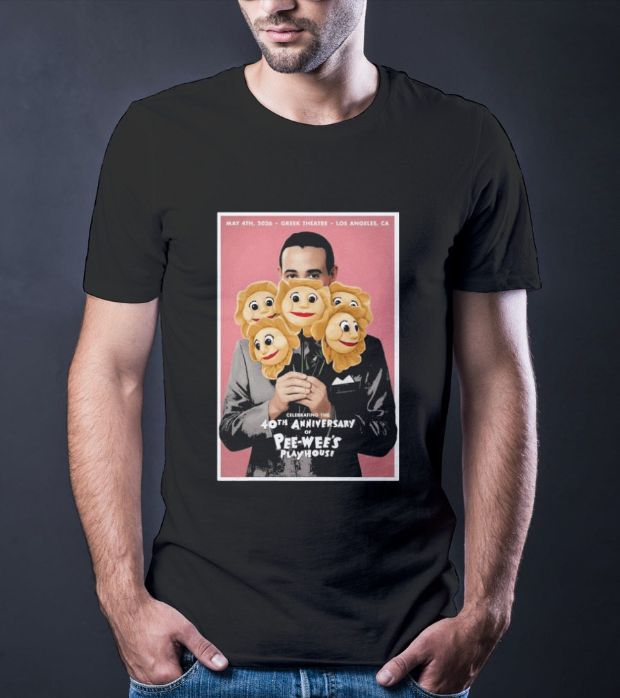 Celebrating The 40th Anniversary Of Pee Wee's Playhouse May 4th 2026 Greek Theatre Los Angeles CA T-Shirt