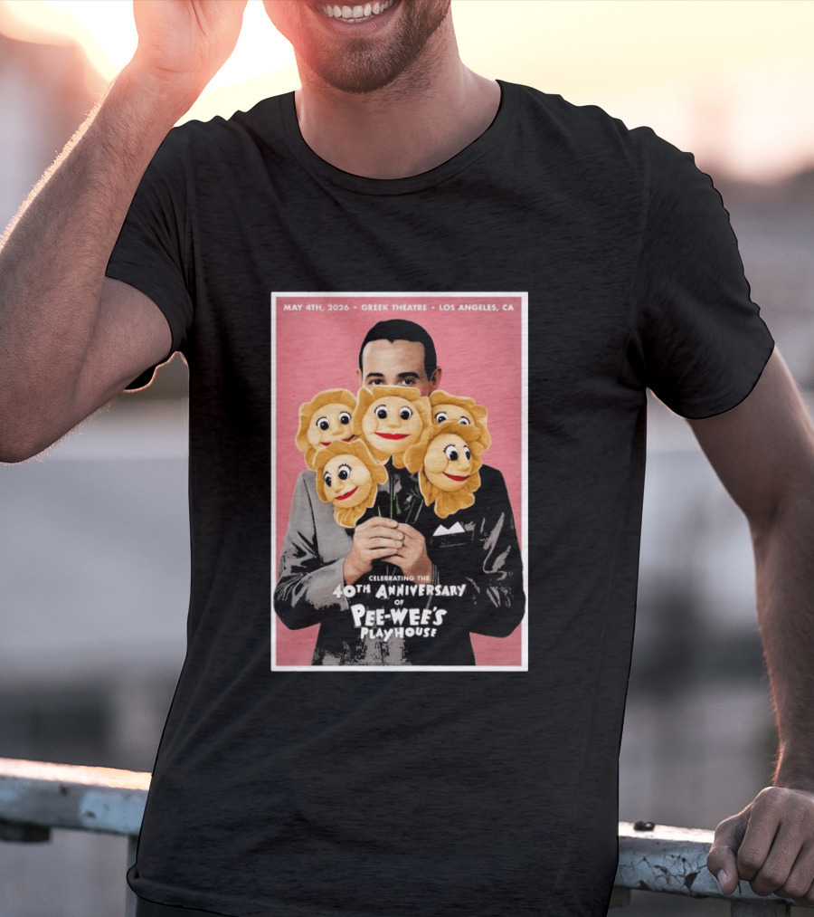 Celebrating The 40th Anniversary Of Pee Wee's Playhouse May 4th 2026 Greek Theatre Los Angeles CA T-Shirt