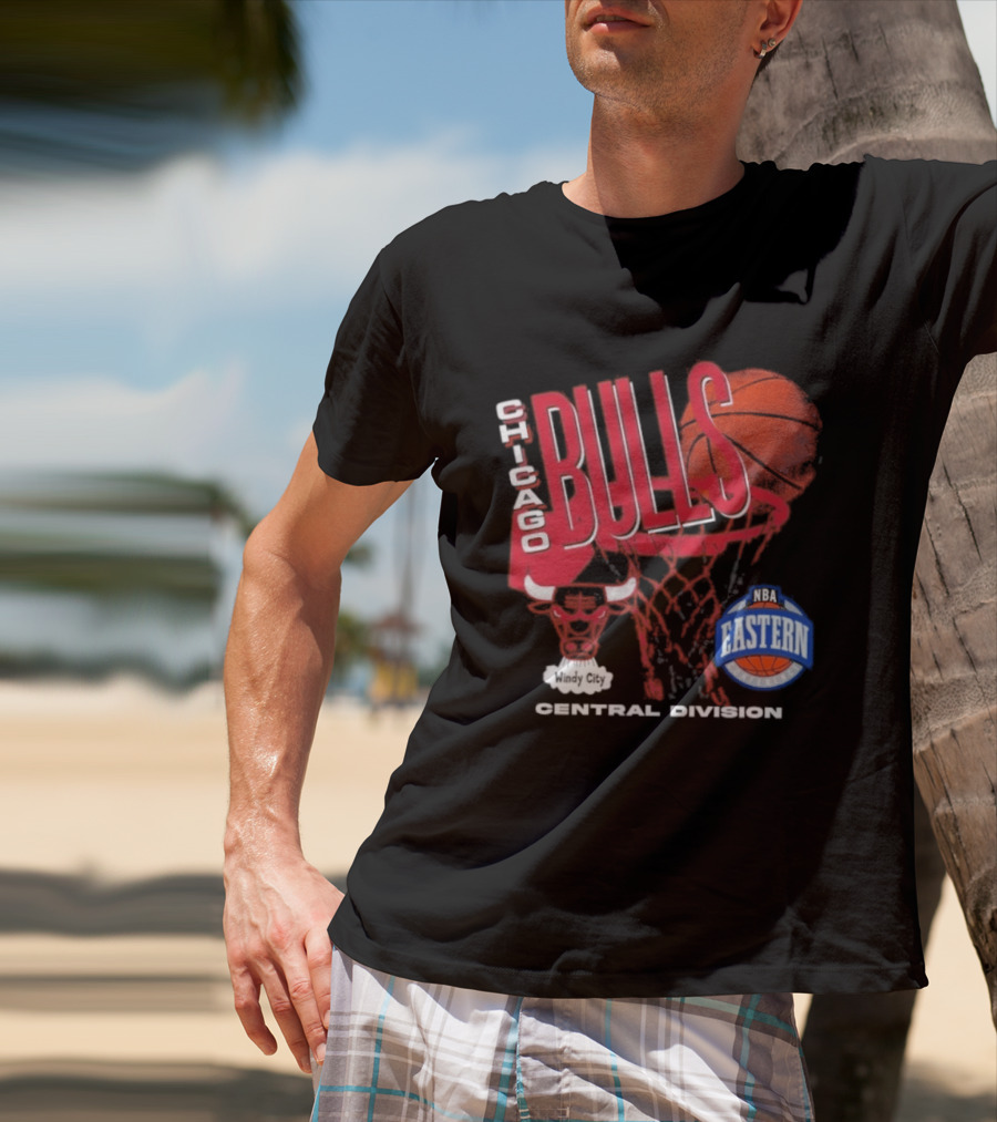 Chicago Bulls Eastern Conference Central Division Hardwood Classics 90s Basketball T-Shirt