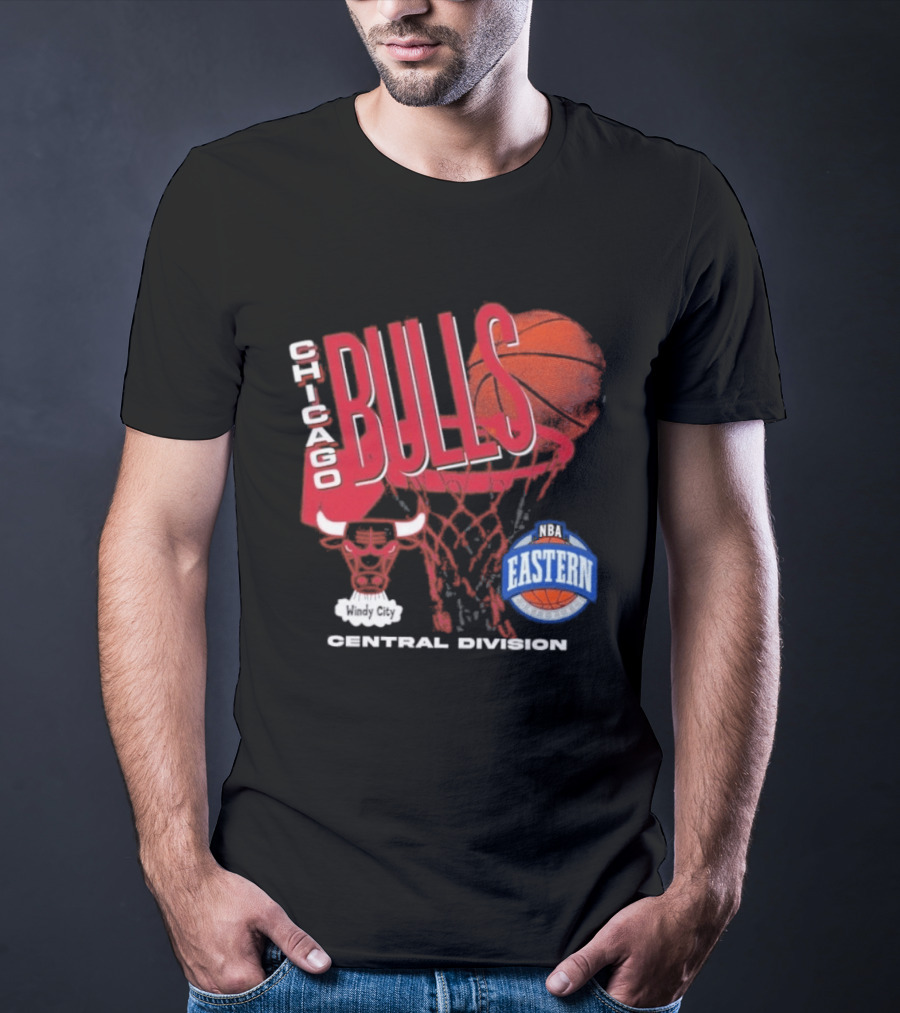 Chicago Bulls Eastern Conference Central Division Hardwood Classics 90s Basketball T-Shirt