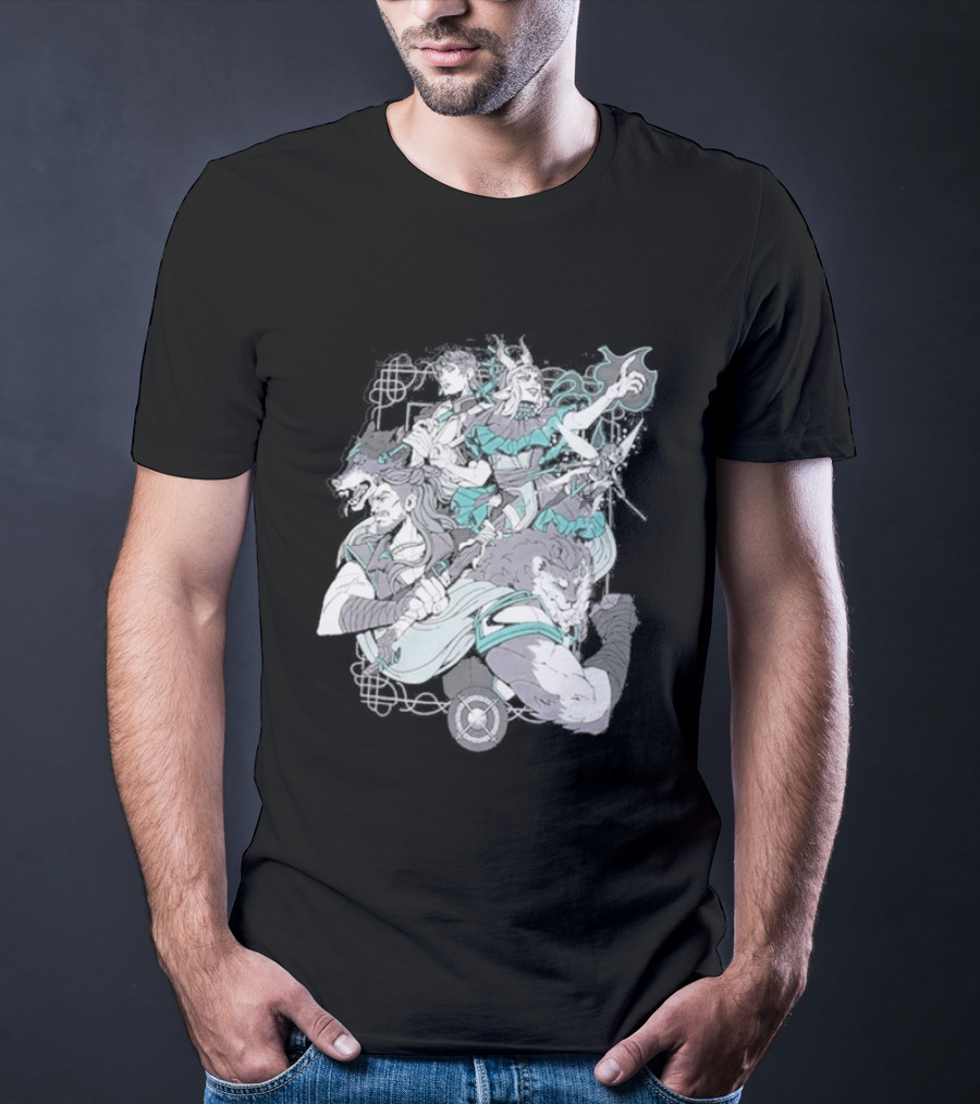 Critical Role Heroes Araman Soldiers Legendary Fantasy Characters T-Shirt