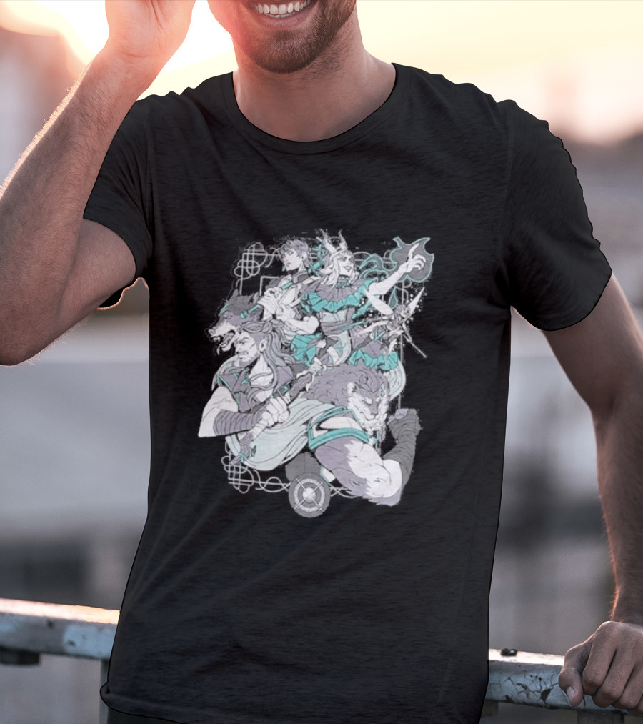 Critical Role Heroes Araman Soldiers Legendary Fantasy Characters T-Shirt