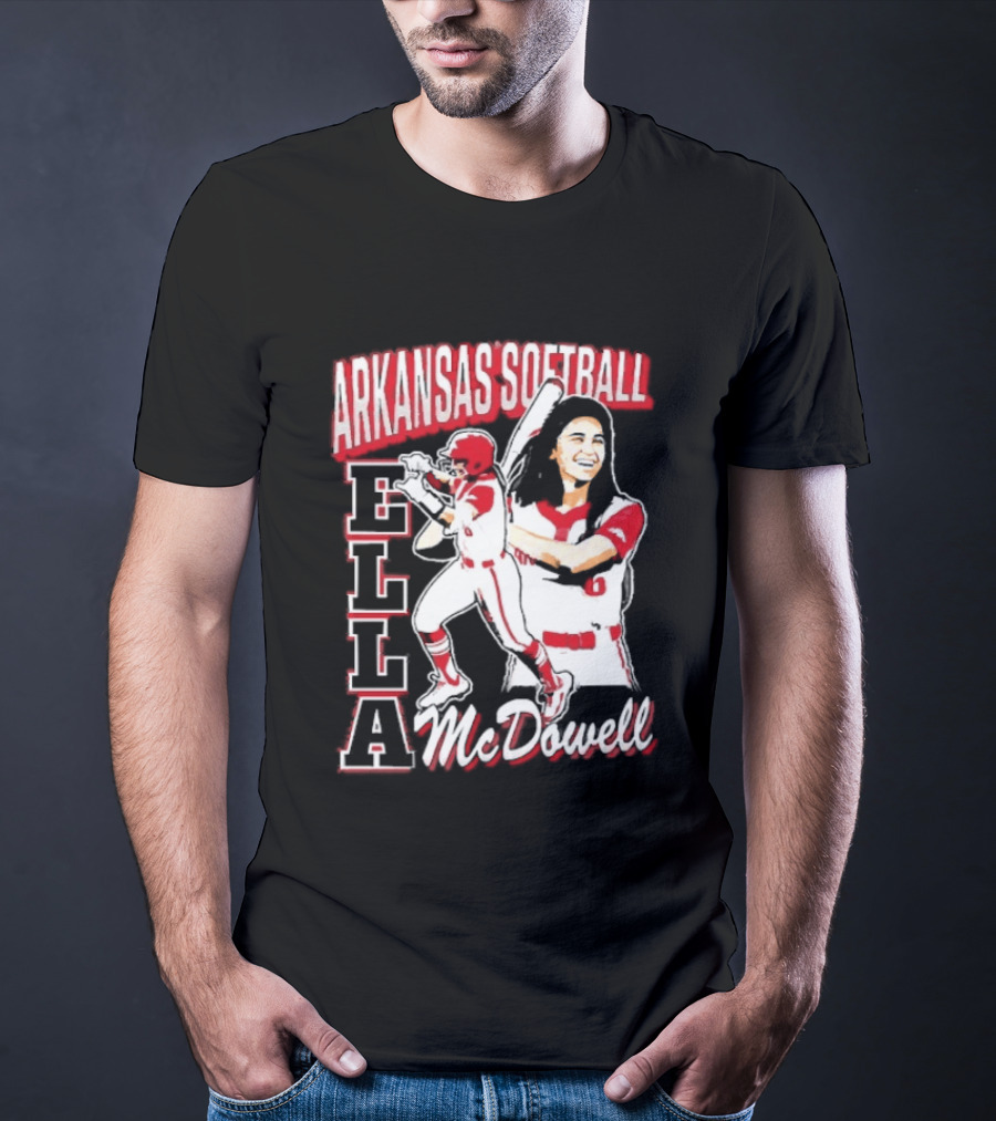 Ella McDowell Arkansas Softball Player Team Spirit T-Shirt