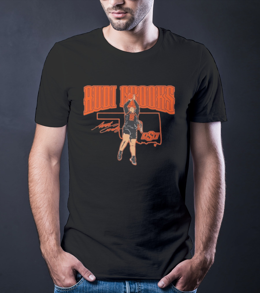 Audi Crooks Oklahoma State Basketball OSU Star Signature T-Shirt