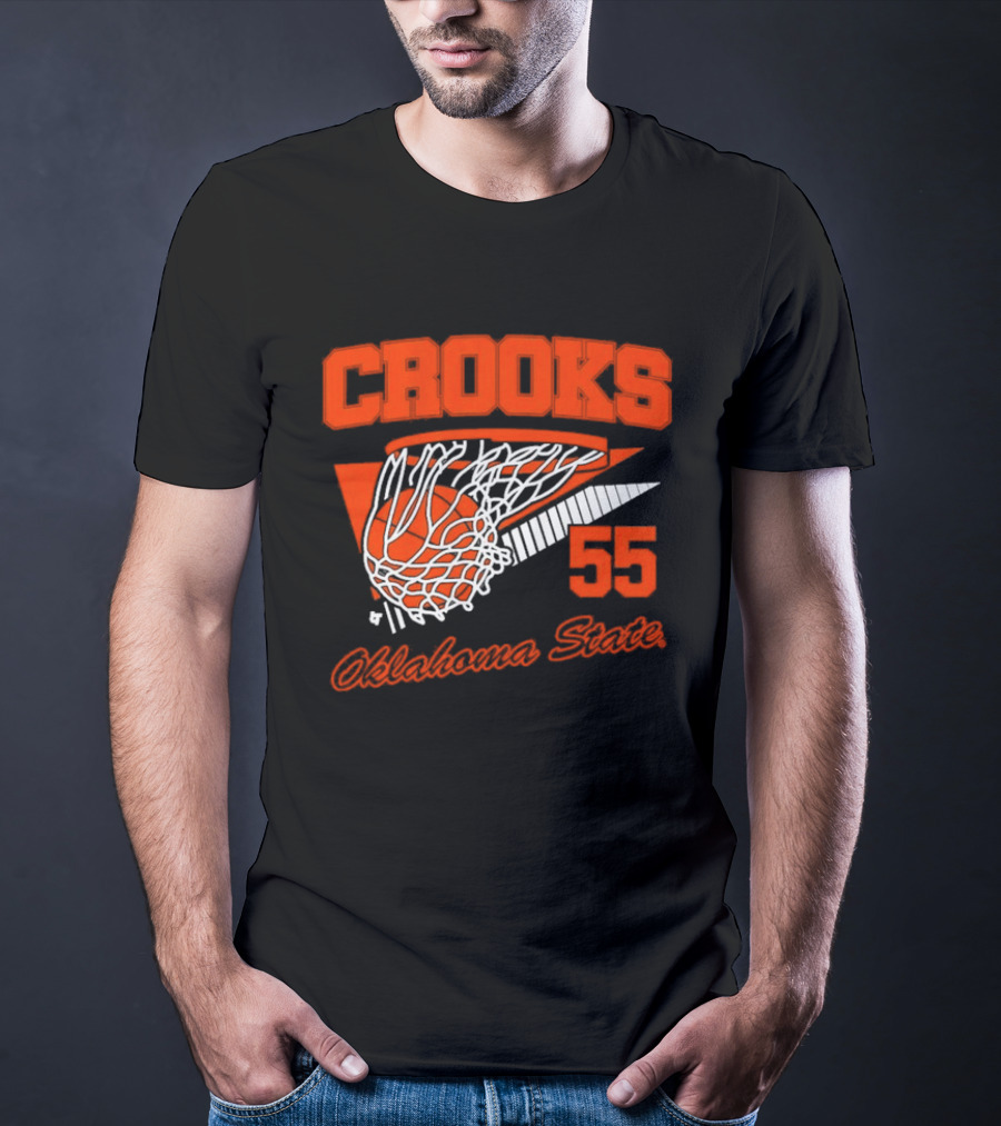 Crooks 55 Oklahoma State Basketball Swish T-Shirt