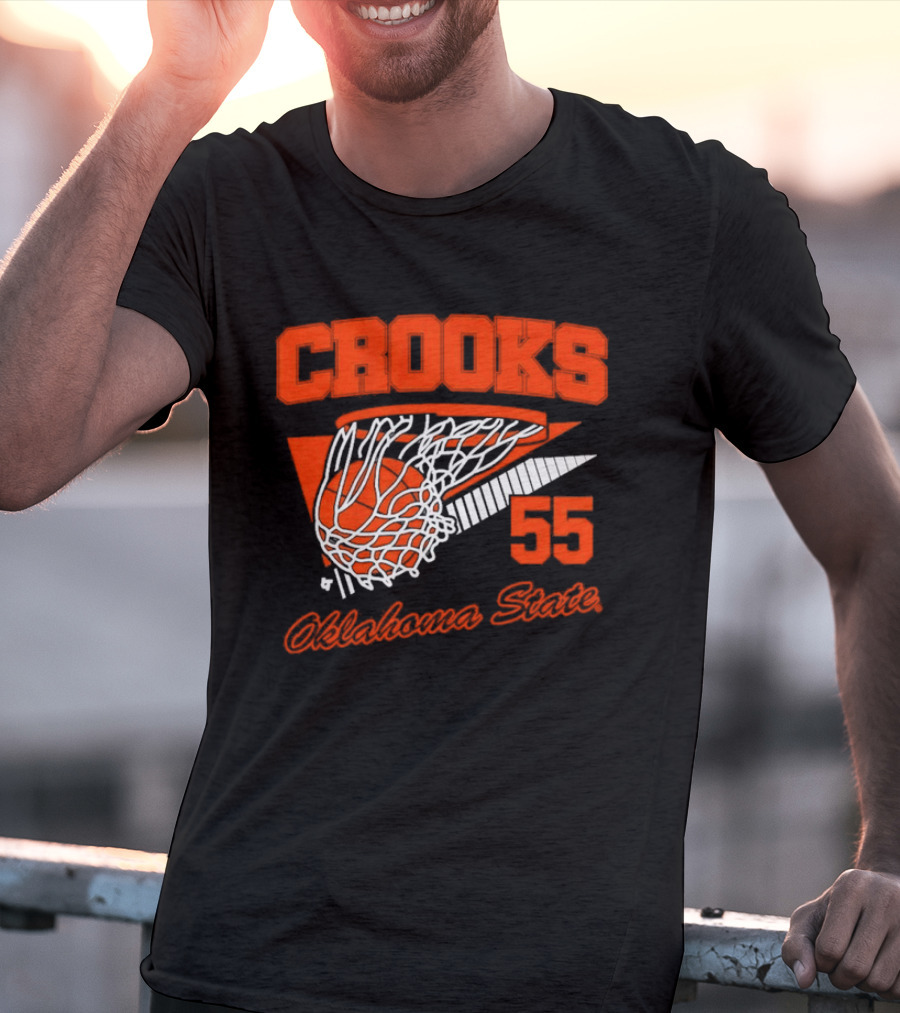 Crooks 55 Oklahoma State Basketball Swish T-Shirt