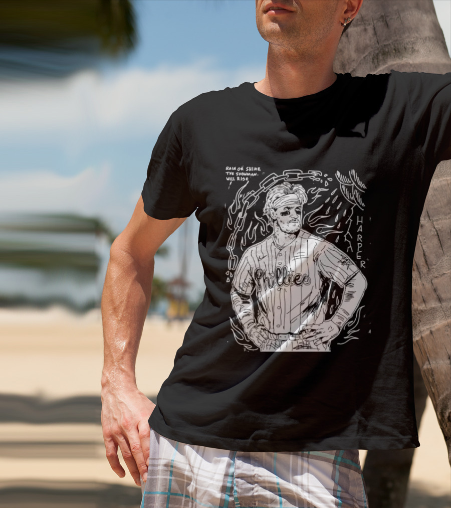 Paul Carpenter Bryce Harper Phillies Rain Or Shine The Snowman Will Rise T-Shirt