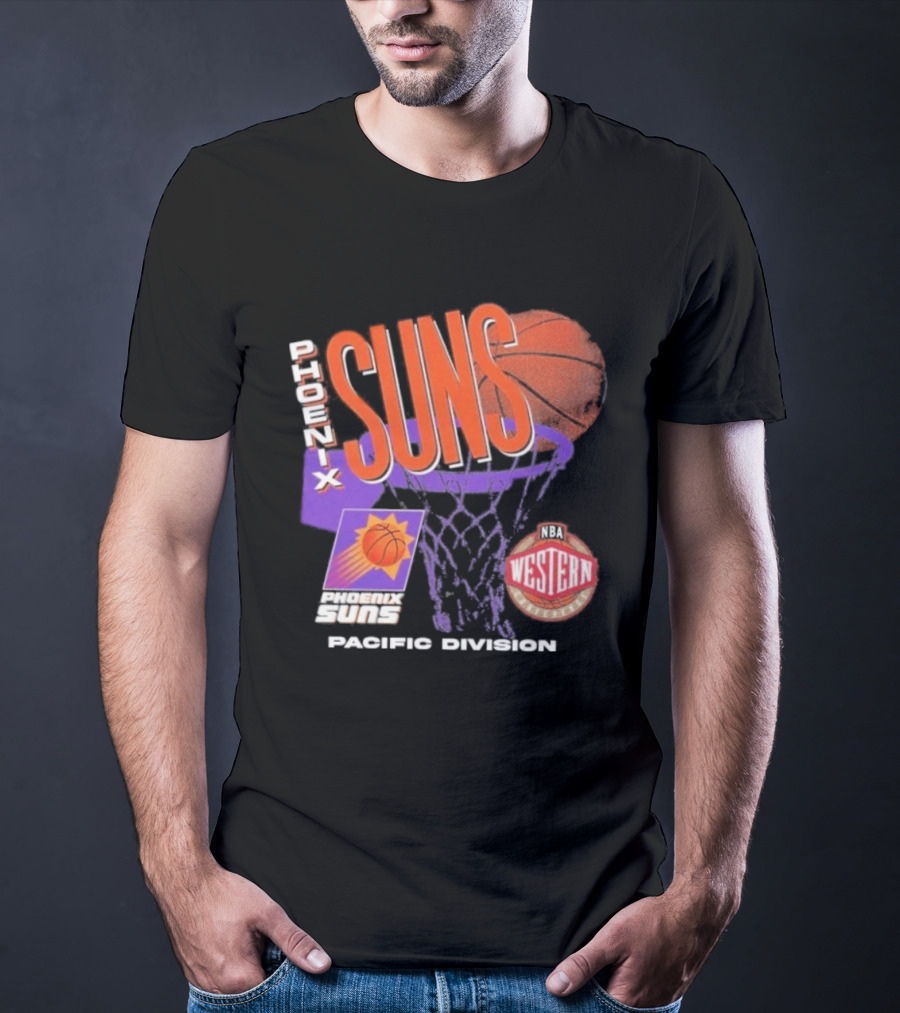Phoenix Suns 90s Hardwood Classics Pacific Division NBA Western Conference T-Shirt