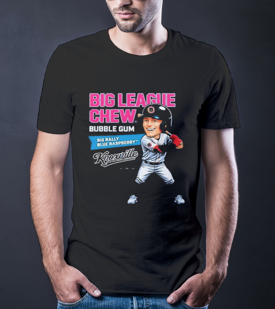 Big League Chew Bubble Gum Big Rally Blue Raspberry Knoxville Smokies T-Shirt